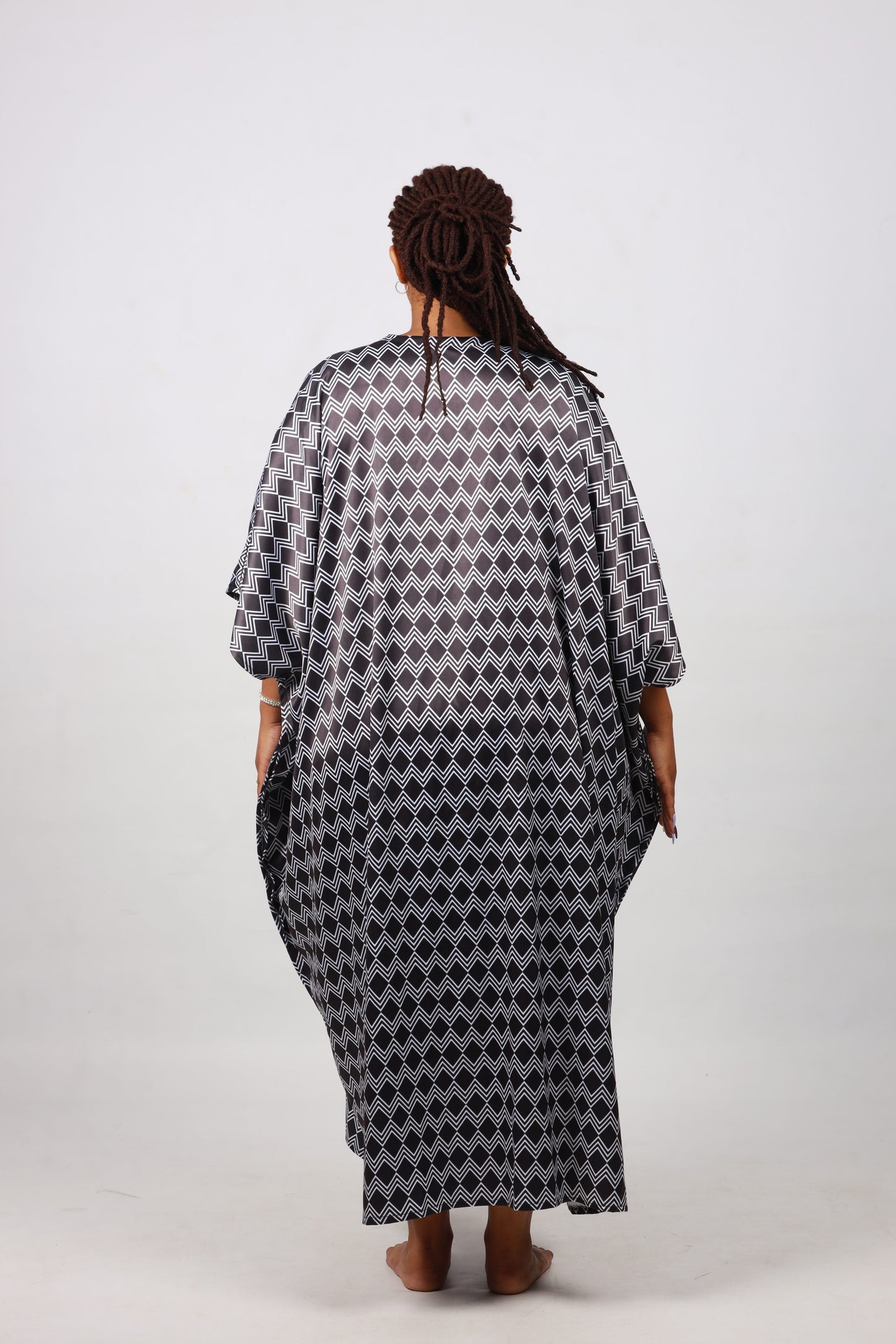 Xhosa Zig Zag African Bubu Dress by Tribe Afrique (Kaftan) - Tribe Afrique