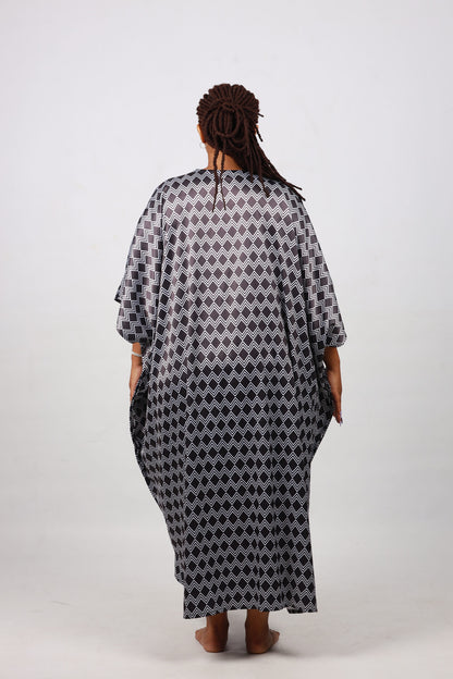 Xhosa Zig Zag African Bubu Dress by Tribe Afrique (Kaftan) - Tribe Afrique