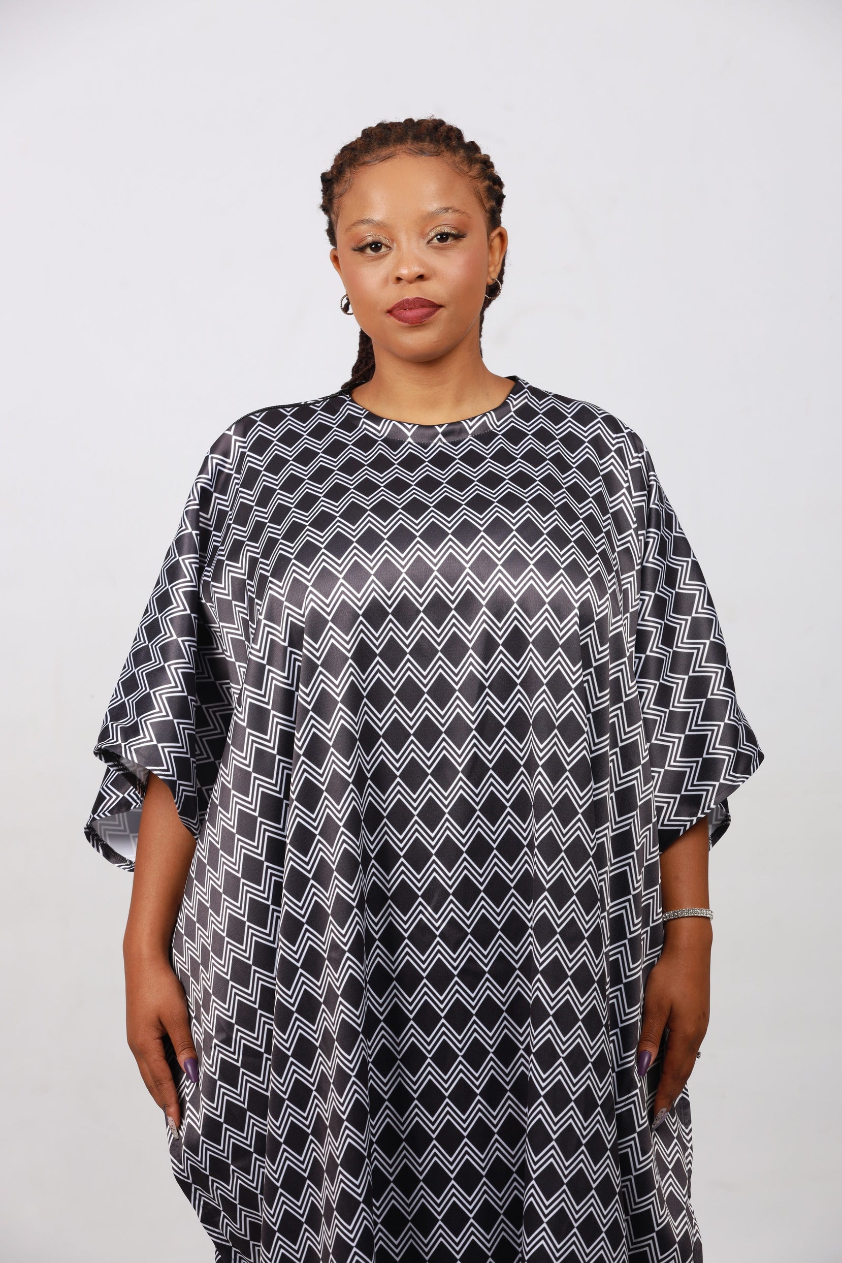 Xhosa Zig Zag African Bubu Dress by Tribe Afrique (Kaftan) - Tribe Afrique