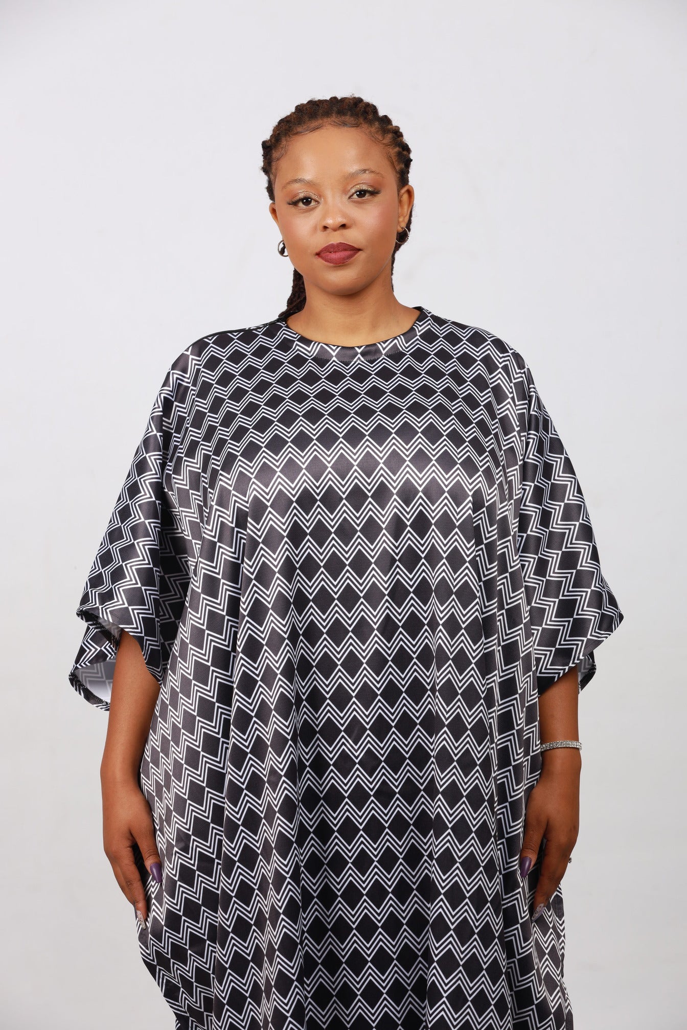 Xhosa Zig Zag African Bubu Dress by Tribe Afrique (Kaftan) - Tribe Afrique