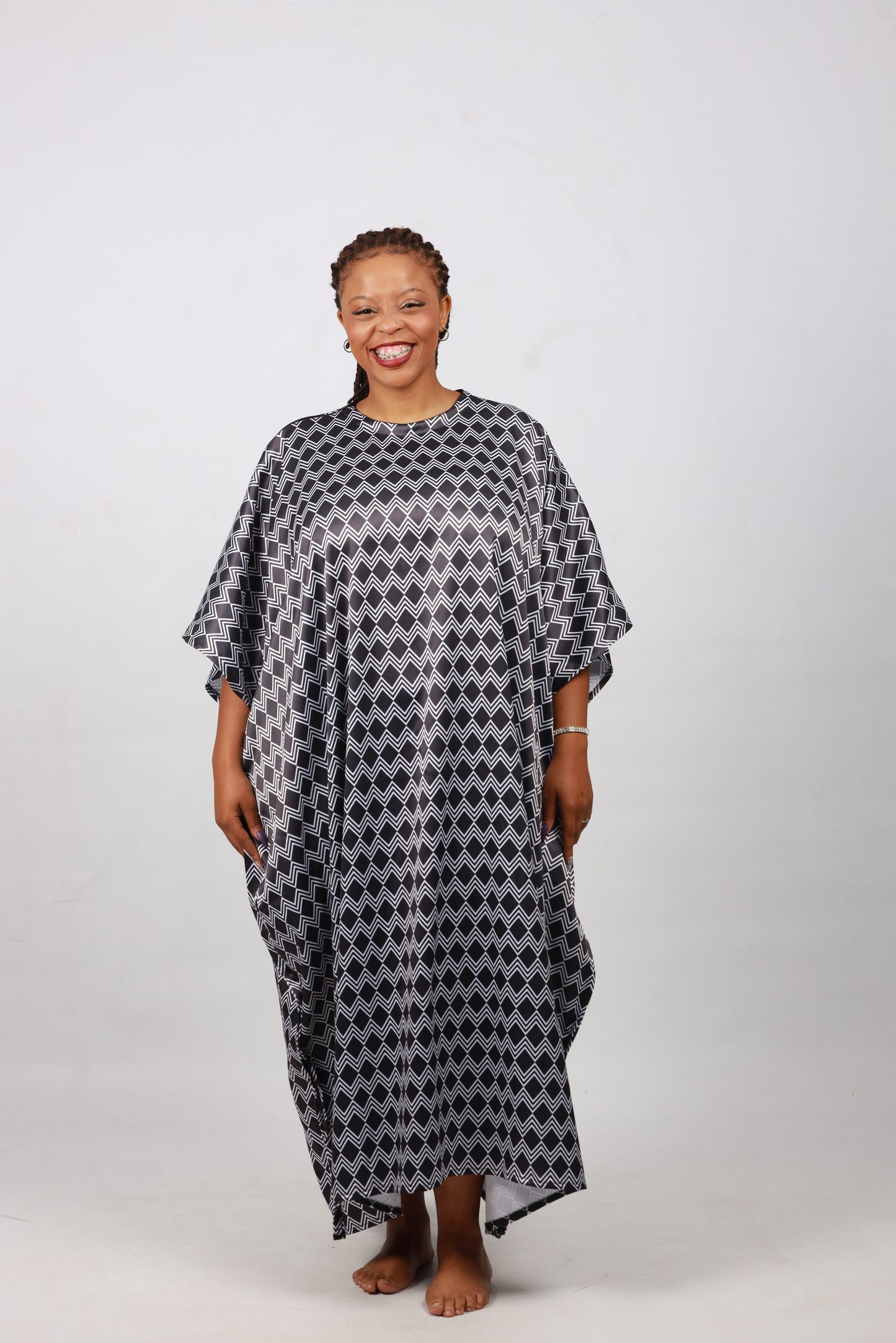 Xhosa Zig Zag African Bubu Dress by Tribe Afrique (Kaftan) - Tribe Afrique
