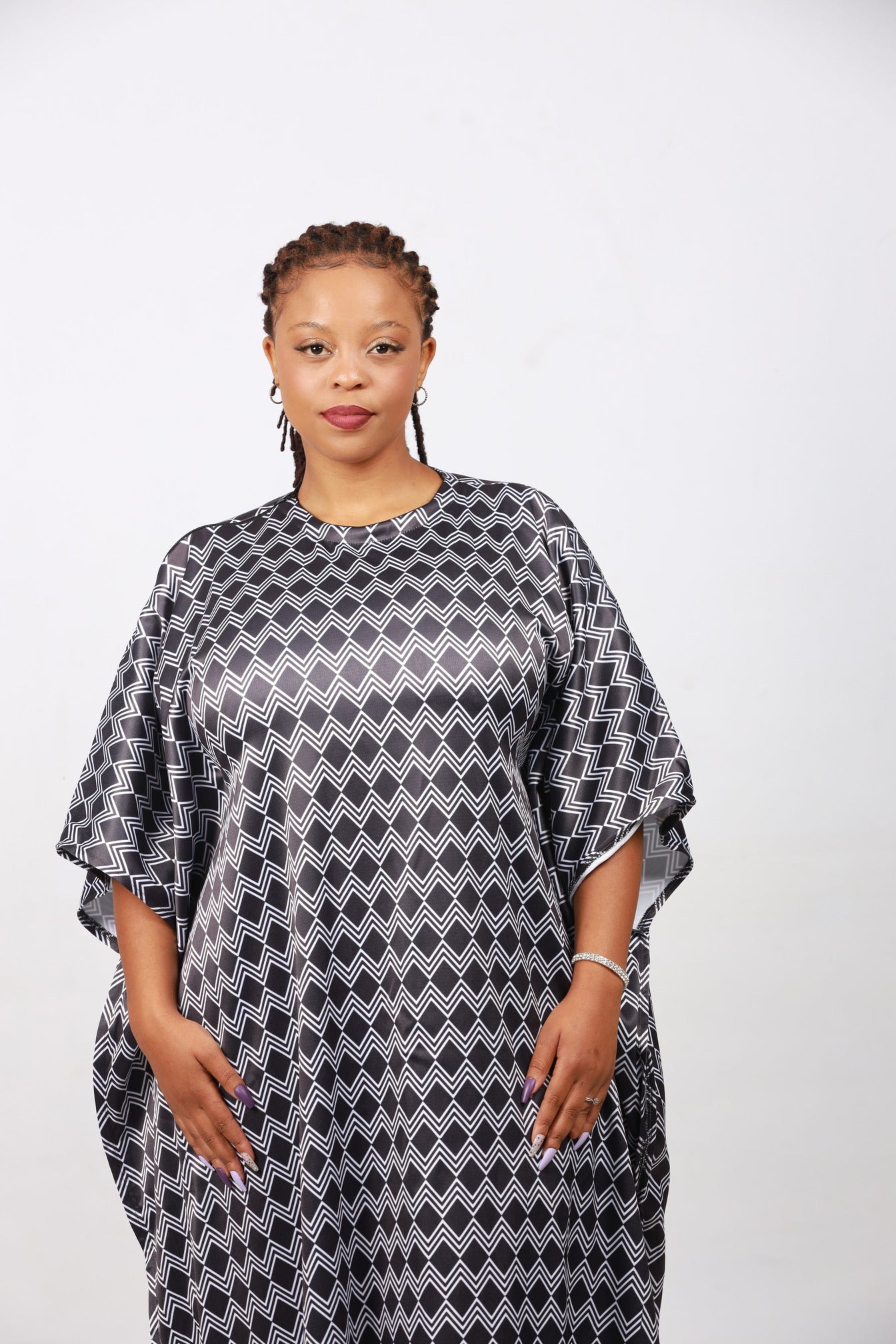 Xhosa Zig Zag African Bubu Dress by Tribe Afrique (Kaftan) - Tribe Afrique