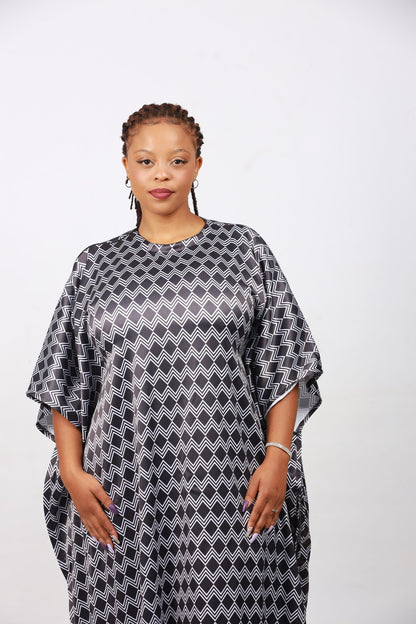 Xhosa Zig Zag African Bubu Dress by Tribe Afrique (Kaftan) - Tribe Afrique