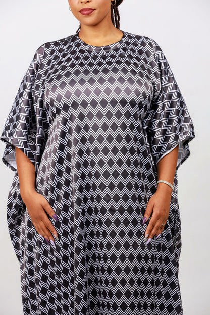 Xhosa Zig Zag African Bubu Dress by Tribe Afrique (Kaftan) - Tribe Afrique