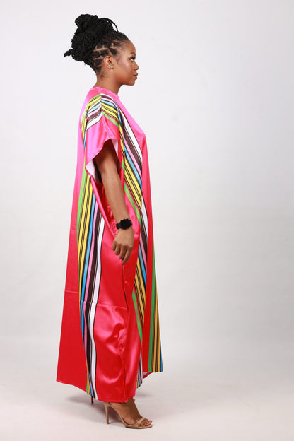 Pink Venda African Bubu Dress by Tribe Afrique (Kaftan) - Tribe Afrique