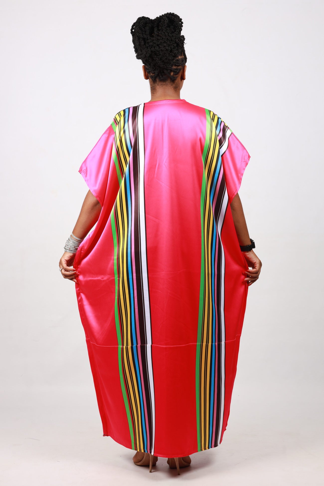 Pink Venda African Bubu Dress by Tribe Afrique (Kaftan) - Tribe Afrique