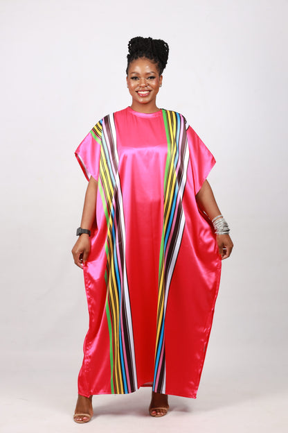 Pink Venda African Bubu Dress by Tribe Afrique (Kaftan) - Tribe Afrique