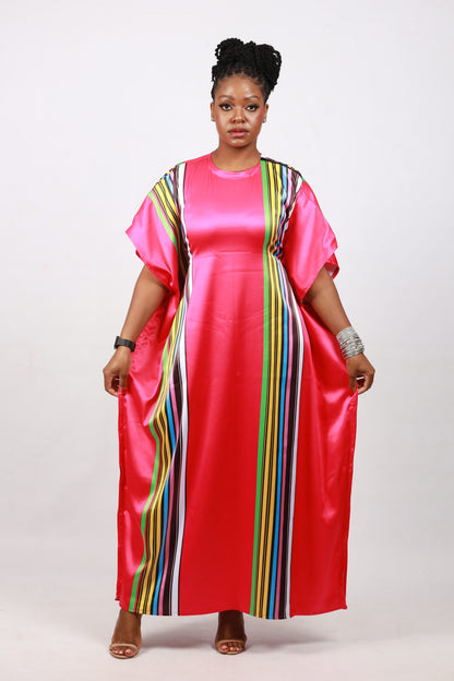 Pink Venda African Bubu Dress by Tribe Afrique (Kaftan) - Tribe Afrique
