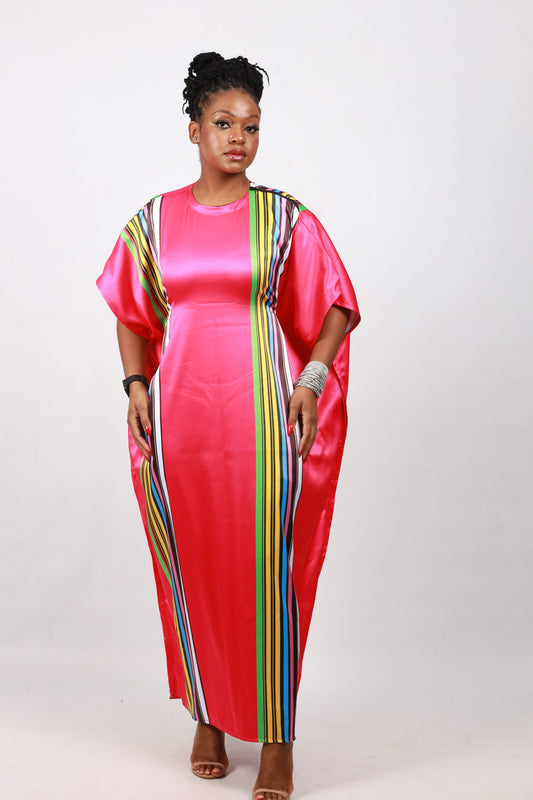 Pink Venda African Bubu Dress by Tribe Afrique (Kaftan) - Tribe Afrique