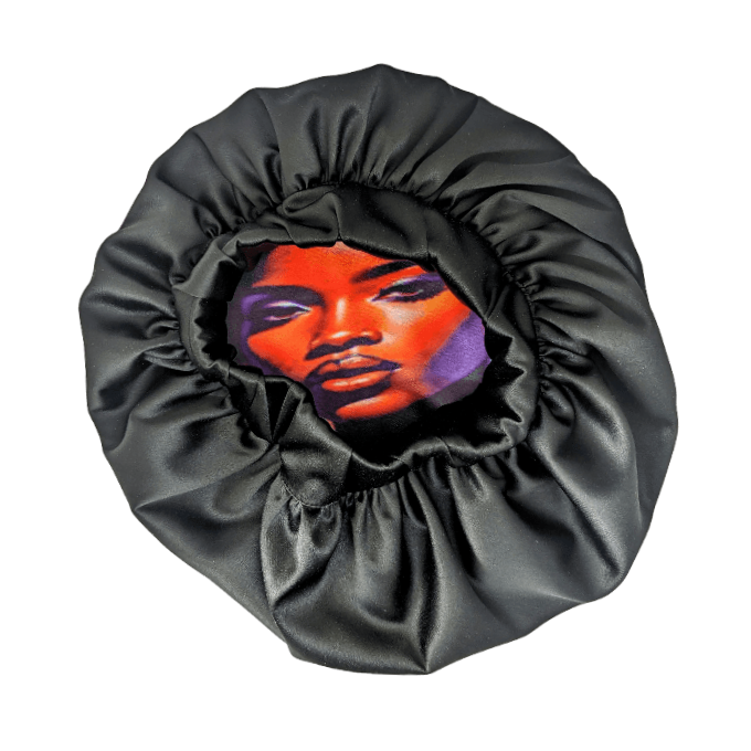 Nellie African Affirmations Satin Bonnet by Tribe Afrique - Tribe Afrique