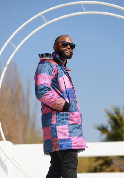 Sotho All Nation Extra Long Jacket with Removable hood - Tribe Afrique