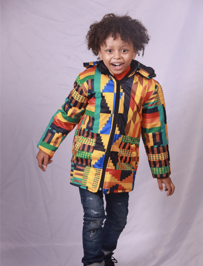 Original Kids African Jacket with removable hood Tribe Afrique