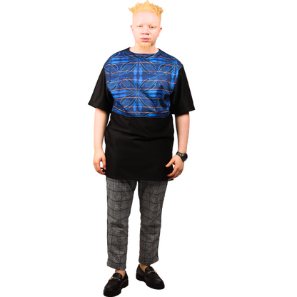 Sotho Blue Mens Formal African Shirt by Tribe Afrique