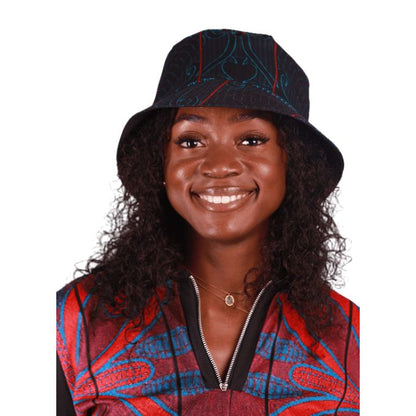 Green Sotho African Bucket Hats by Tribe Afrique Tribe Afrique