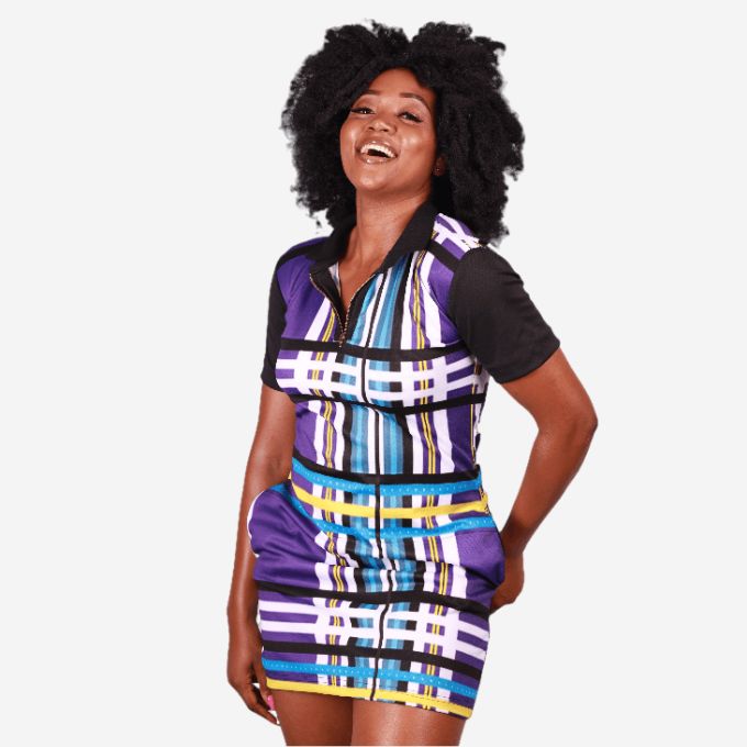 Purple Venda African Golfer Dress Tribe Afrique