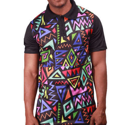 Gao African Heritage Golf Shirt by Tribe Afrique Tribe Afrique