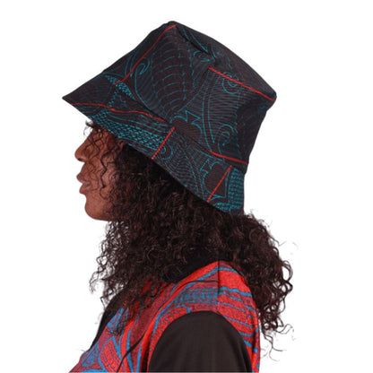Green Sotho African Bucket Hats by Tribe Afrique Tribe Afrique