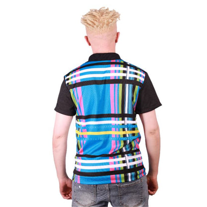 Blue Venda African Golf Shirt Tribe Afrique