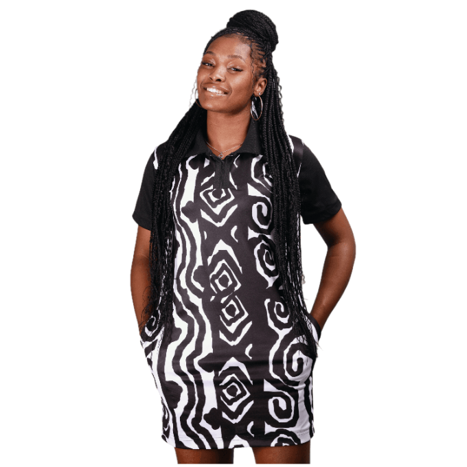African Zebra print Heritage African Golfer Dress Tribe Afrique