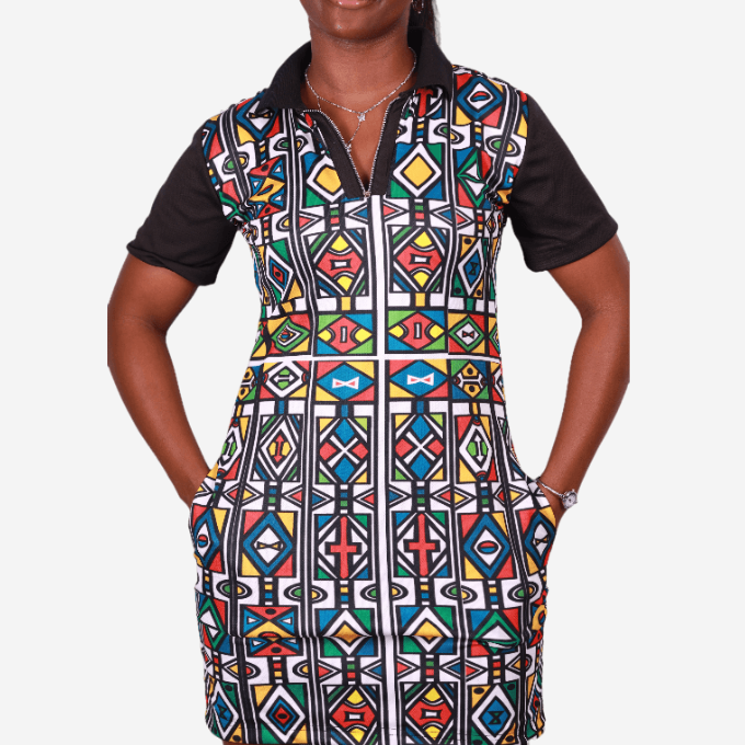Ndebele Reloaded African Golfer Dress Tribe Afrique