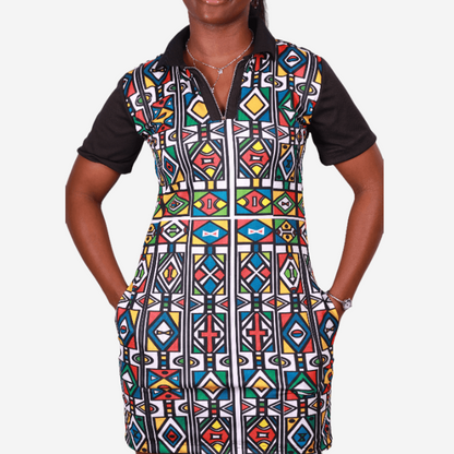 Ndebele Reloaded African Golfer Dress Tribe Afrique