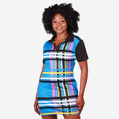 Blue Venda African Golfer Dress Tribe Afrique