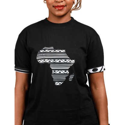 Black Xhosa Africa Map Shirt by Tribe Afrique Tribe Afrique