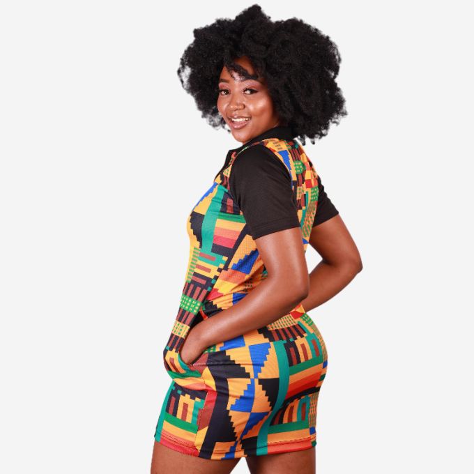 Kente Golfer Dress Tribe Afrique