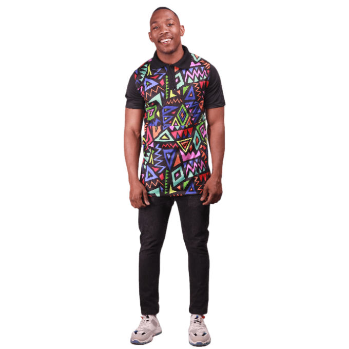 Gao African Heritage Golf Shirt by Tribe Afrique Tribe Afrique