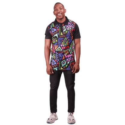 Gao African Heritage Golf Shirt by Tribe Afrique Tribe Afrique