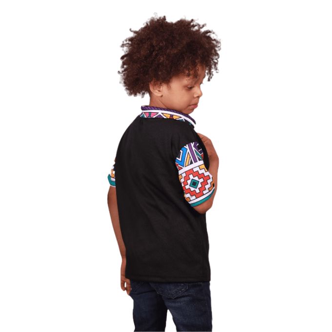 Kids Ndebele Reloaded African Heritage Shirt by Tribe Afrique Tribe Afrique