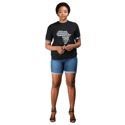 Black Xhosa Africa Map Shirt by Tribe Afrique Tribe Afrique