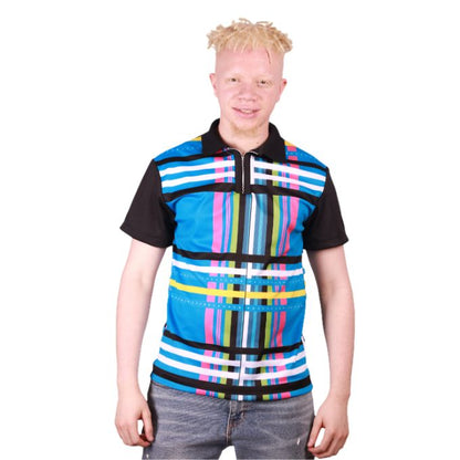 Blue Venda African Golf Shirt Tribe Afrique