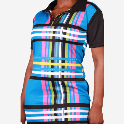 Blue Venda African Golfer Dress Tribe Afrique