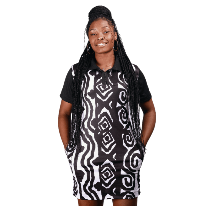 African Zebra print Heritage African Golfer Dress Tribe Afrique