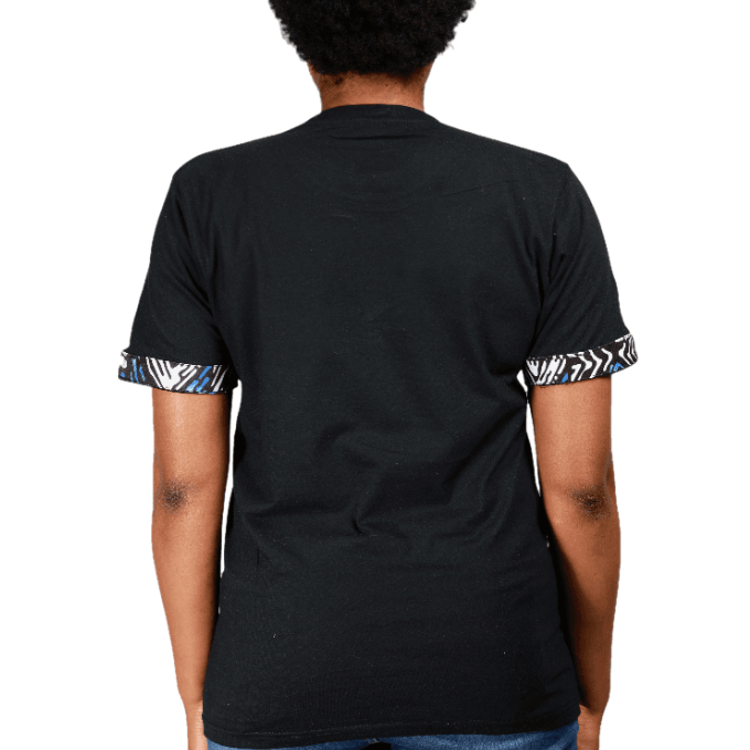 Black Shweshwe Africa Map Shirt by Tribe Afrique Tribe Afrique