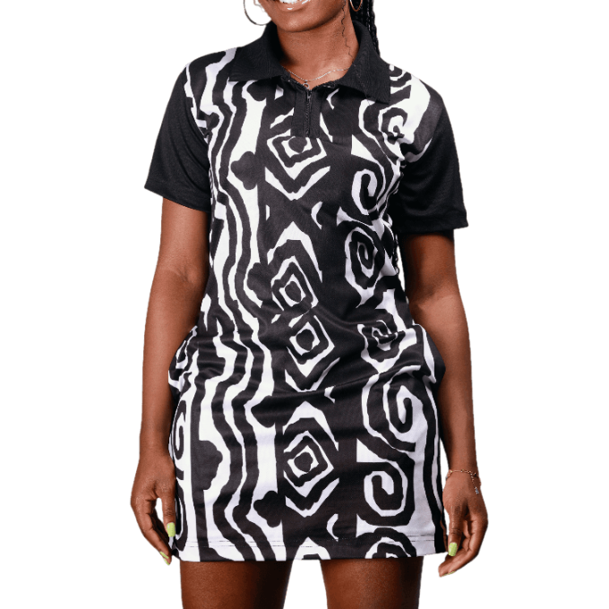 African Zebra print Heritage African Golfer Dress Tribe Afrique