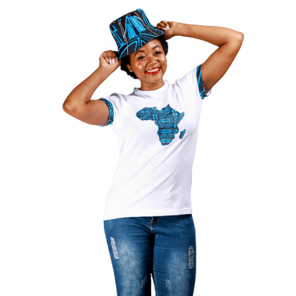 White Sotho Africa Map Shirt by Tribe Afrique Tribe Afrique
