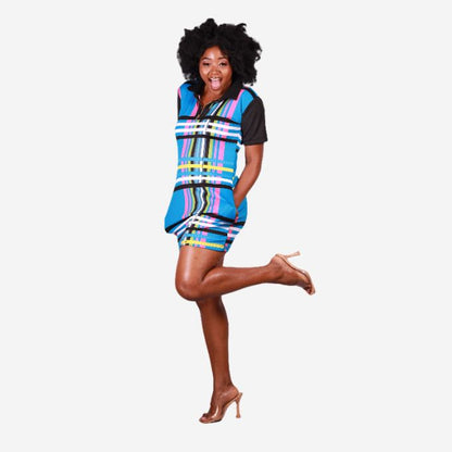 Blue Venda African Golfer Dress Tribe Afrique