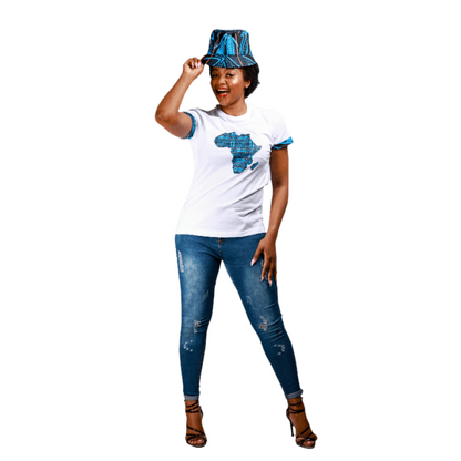 White Sotho Africa Map Shirt by Tribe Afrique Tribe Afrique