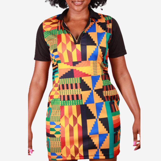 Kente Golfer Dress Tribe Afrique