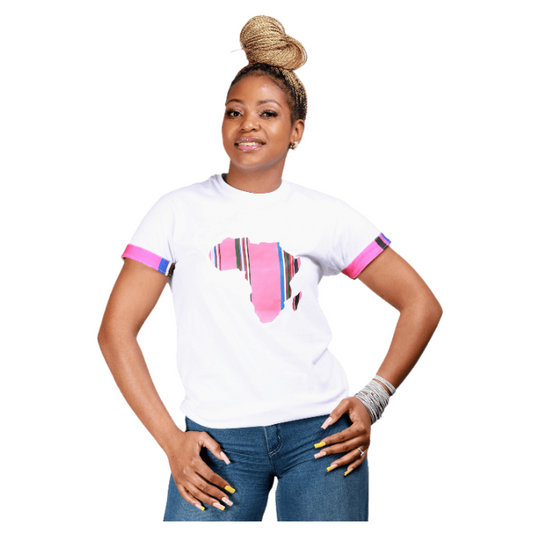 White venda Africa Map Shirt by Tribe Afrique Tribe Afrique