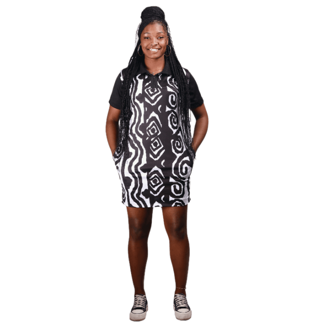 African Zebra print Heritage African Golfer Dress Tribe Afrique