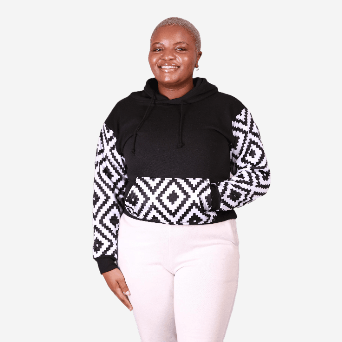Xhosa Puzzle Sleeves African Hoodie - Black Tribe Afrique