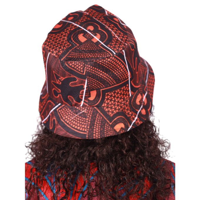 Orange Sotho African Bucket Hats by Tribe Afrique Tribe Afrique