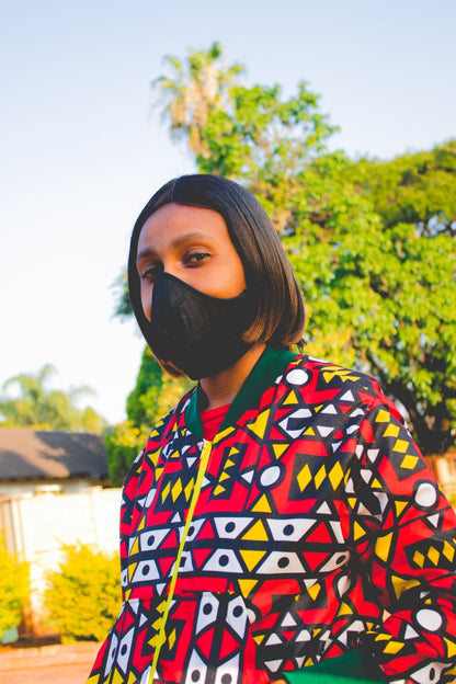 Adult- Ogyabaa African Bomber Jackets with Mask Tribe Afrique