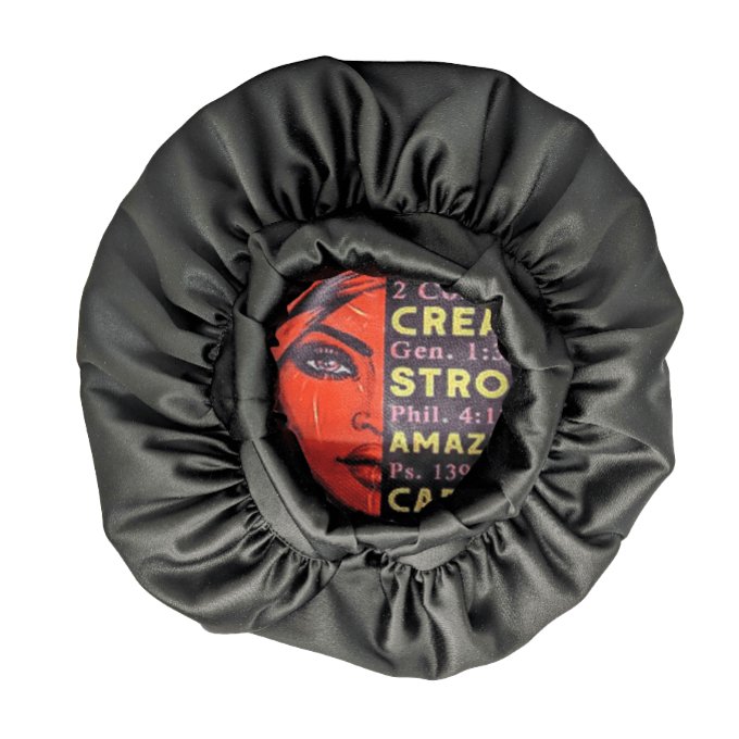 African Mintah Christian Affirmations Satin Bonnet - Tribe Afrique