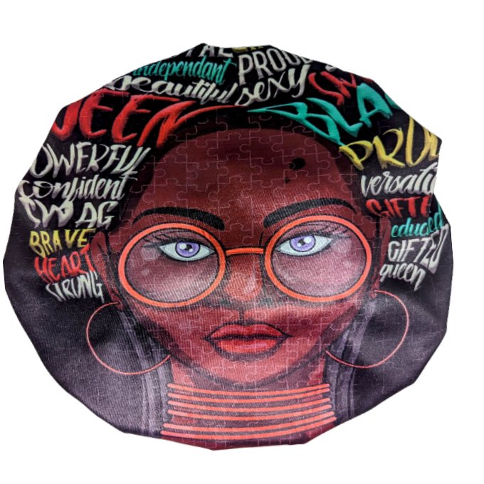 African Puzzle Beauty Reversible Bonnet by Tribe Afrique - Tribe Afrique