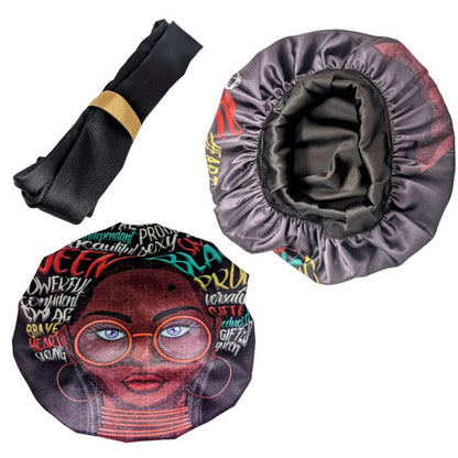 African Puzzle Beauty Reversible Bonnet by Tribe Afrique - Tribe Afrique