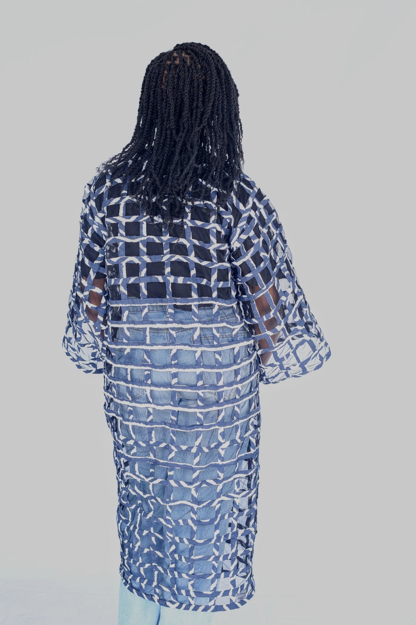 African Zebra Print Basket Kimono by Tribe Afrique - Tribe Afrique